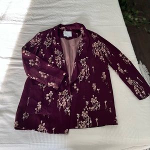 Anthropologie Floral Blazer